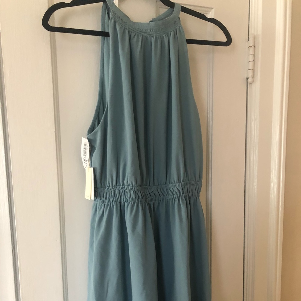 Wilfred Light Blue Halter Mini Dress- M